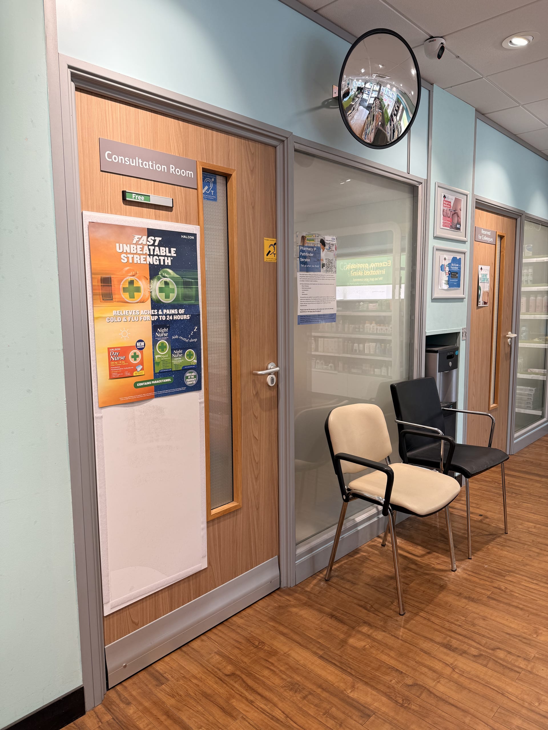 The private consultation room at Medicine Stop.